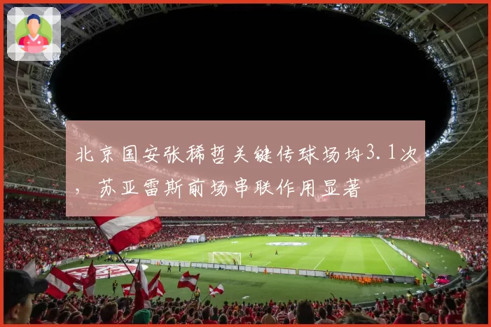 北京国安张稀哲关键传球场均3.1次，苏亚雷斯前场串联作用显著