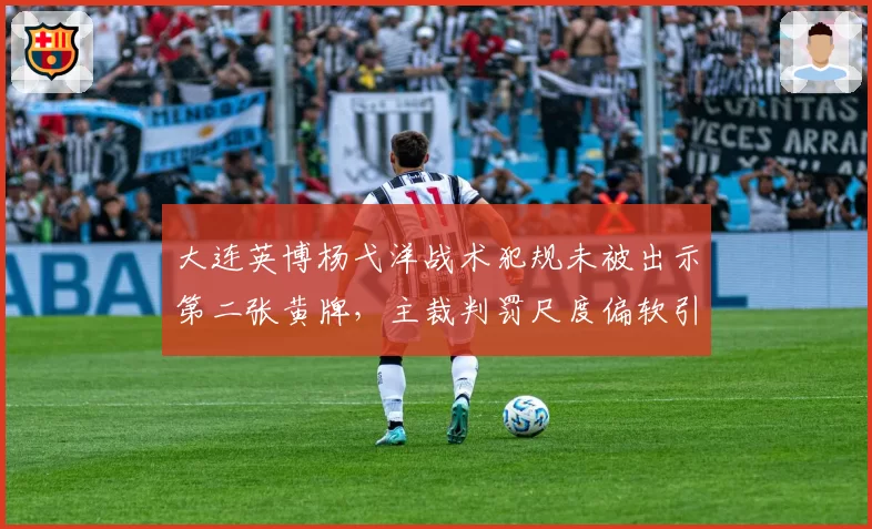 大连英博杨弋洋战术犯规未被出示第二张黄牌，主裁判罚尺度偏软引两队不满